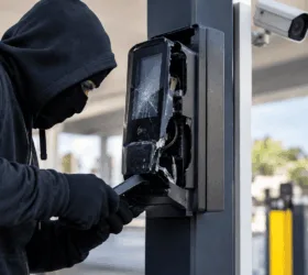 Hardware em comodato vandalizado e danificado durante tentativa de roubo em estabelecimento comercial